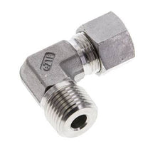 1/2'' NPT Male x 12S Stainless steel 90 deg Elbow Cutting ring 630 Bar DIN 2353