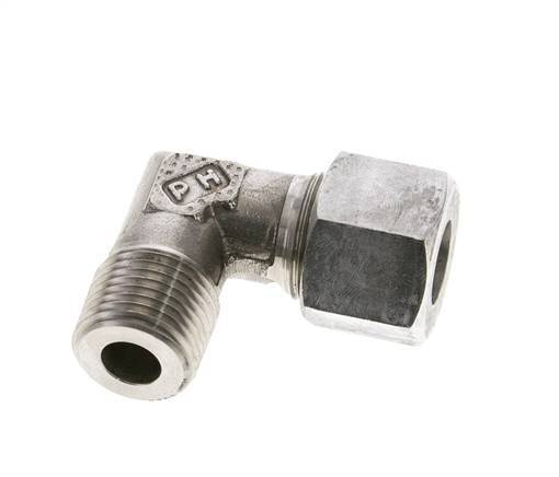 1/2'' NPT Male x 14S Stainless steel 90 deg Elbow Cutting ring 630 Bar DIN 2353