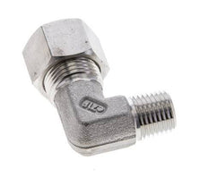 1/4'' NPT Male x 12L Stainless steel 90 deg Elbow Cutting ring 315 Bar DIN 2353