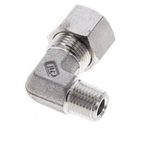 1/4'' NPT Male x 12L Stainless steel 90 deg Elbow Cutting ring 315 Bar DIN 2353