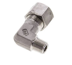 1/4'' NPT Male x 12S Stainless steel 90 deg Elbow Cutting ring 630 Bar DIN 2353