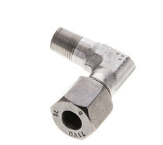 1/8'' NPT Male x 8L Stainless steel 90 deg Elbow Cutting ring 315 Bar DIN 2353