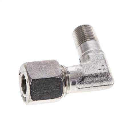 1/8'' NPT Male x 8L Stainless steel 90 deg Elbow Cutting ring 315 Bar DIN 2353