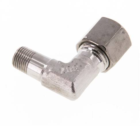 R 1/8'' Male x 8L Stainless steel 90 deg Elbow Fitting 315 Bar DIN 2353
