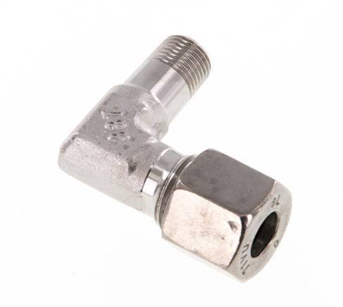 R 1/8'' Male x 8L Stainless steel 90 deg Elbow Fitting 315 Bar DIN 2353