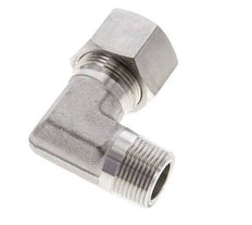 3/4'' NPT Male x 20S Stainless steel 90 deg Elbow Cutting ring 400 Bar DIN 2353