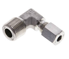 3/8'' NPT Male x 6L Stainless steel 90 deg Elbow Cutting ring 315 Bar DIN 2353