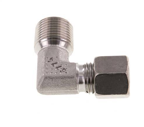 R 3/8'' Male x 8L Stainless steel 90 deg Elbow Fitting 315 Bar DIN 2353