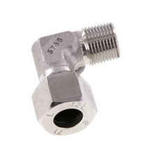 R 3/8'' Male x 12L Stainless steel 90 deg Elbow Fitting 315 Bar DIN 2353