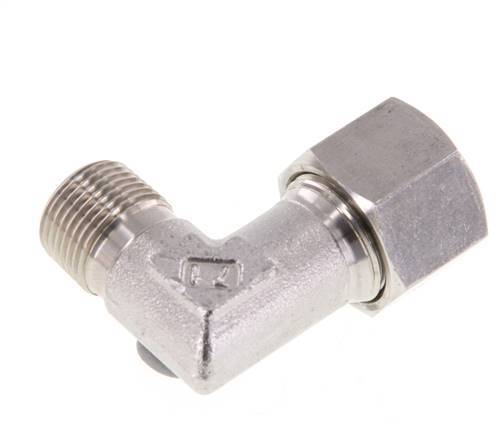 R 3/8'' Male x 12S Stainless steel 90 deg Elbow Fitting 630 Bar DIN 2353