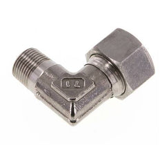 R 3/8'' Male x 15L Stainless steel 90 deg Elbow Fitting 315 Bar DIN 2353