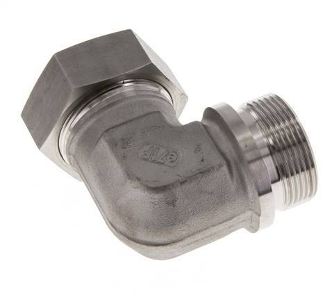 G 1 1/2'' Male x 42L Stainless steel 90 deg Elbow Fitting 160 Bar DIN 2353