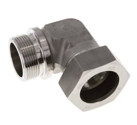 G 1 1/2'' Male x 42L Stainless steel 90 deg Elbow Fitting 160 Bar DIN 2353