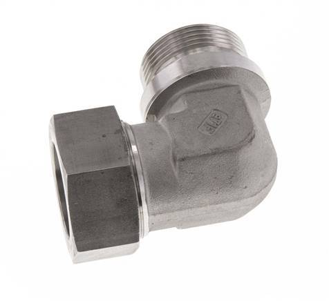 G 1 1/4'' Male x 35L Stainless steel 90 deg Elbow Fitting 160 Bar DIN 2353