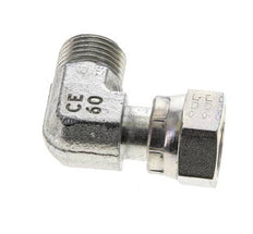 UN 11/16''-16 x UN 11/16''-16 M/F Zinc plated Steel 90 deg Elbow Fitting ORFS 630 Bar - Hydraulic