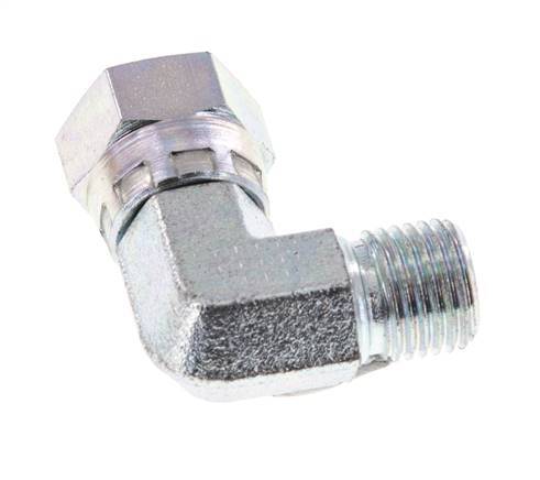 G 1/4'' M/F Zinc plated Steel 90 deg Elbow Fitting 350 Bar - Hydraulic