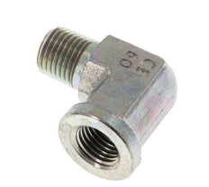 1/4'' NPT x 1/4'' NPT M/F Zinc plated Steel 90 deg Elbow Fitting 275 Bar - Hydraulic