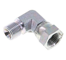 G 1/8'' M/F Zinc plated Steel 90 deg Elbow Fitting 475 Bar - Hydraulic