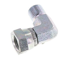 G 1/8'' M/F Zinc plated Steel 90 deg Elbow Fitting 475 Bar - Hydraulic
