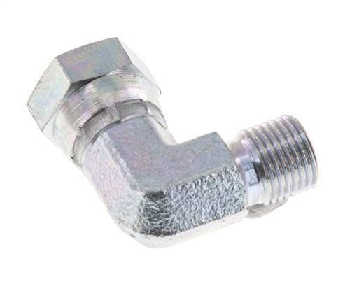 G 1/8'' M/F Zinc plated Steel 90 deg Elbow Fitting 475 Bar - Hydraulic