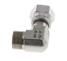 UNS 1''-14 x UNS 1''-14 M/F Zinc plated Steel 90 deg Elbow Fitting ORFS 400 Bar - Hydraulic