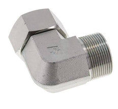 G 1 1/2'' M/F Zinc plated Steel 90 deg Elbow Fitting 125 Bar - Hydraulic