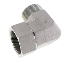 G 2'' M/F Zinc plated Steel 90 deg Elbow Fitting 75 Bar - Hydraulic