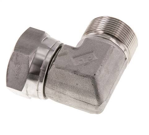 G 1 1/2'' M/F Stainless steel 90 deg Elbow Fitting 125 Bar - Hydraulic
