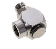 G 1/2'' M/F Stainless steel 90 deg Elbow Swivel Joint High-pressure 400 Bar - Hydraulic