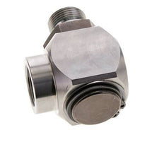 G 3/4'' M/F Stainless steel 90 deg Elbow Swivel Joint High-pressure 250 Bar - Hydraulic