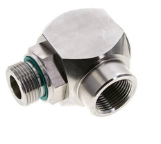 G 1'' M/F Stainless steel 90 deg Elbow Swivel Joint High-pressure 250 Bar - Hydraulic