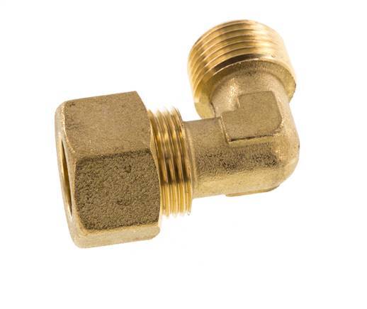 R 1/2'' Male x 16mm Brass 90 deg Elbow Compression Fitting 76 Bar DIN EN 1254-2