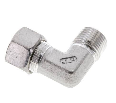1/2'' NPT Male x 15L Stainless steel 90 deg Elbow Compression Fitting 315 Bar DIN 2353