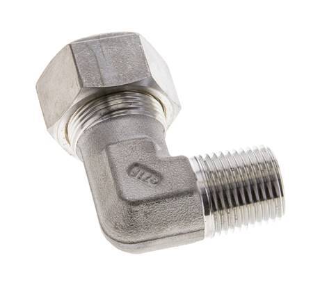 1/2'' NPT Male x 18L Stainless steel 90 deg Elbow Compression Fitting 315 Bar DIN 2353