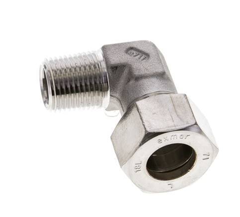 1/2'' NPT Male x 18L Stainless steel 90 deg Elbow Compression Fitting 315 Bar DIN 2353