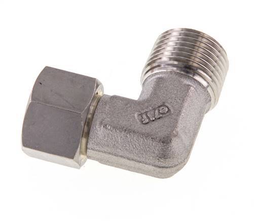 R 1/2'' Male x 12L Stainless steel 90 deg Elbow Compression Fitting 315 Bar DIN 2353