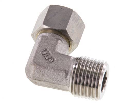 R 1/2'' Male x 12L Stainless steel 90 deg Elbow Compression Fitting 315 Bar DIN 2353