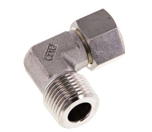 R 1/2'' Male x 12L Stainless steel 90 deg Elbow Compression Fitting 315 Bar DIN 2353