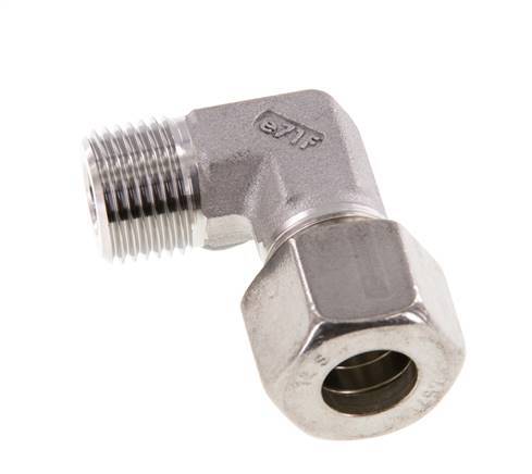 R 1/2'' Male x 14S Stainless steel 90 deg Elbow Compression Fitting 630 Bar DIN 2353