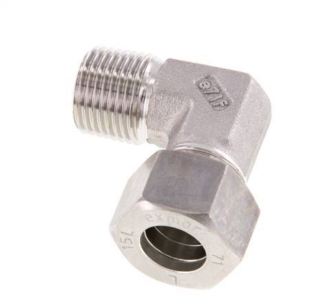 R 1/2'' Male x 15L Stainless steel 90 deg Elbow Compression Fitting 315 Bar DIN 2353