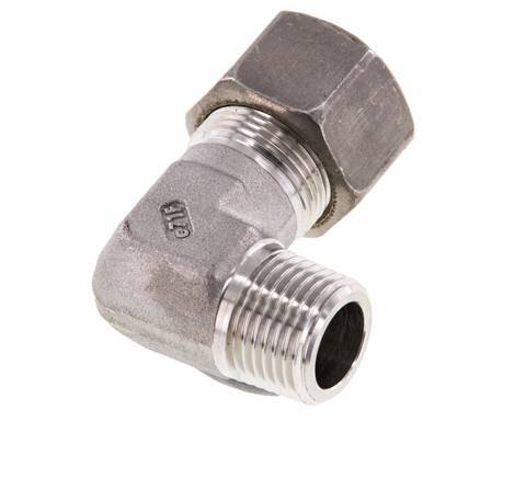 R 1/2'' Male x 16S Stainless steel 90 deg Elbow Compression Fitting 400 Bar DIN 2353