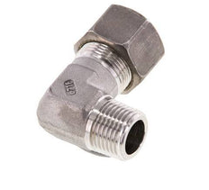 R 1/2'' Male x 16S Stainless steel 90 deg Elbow Compression Fitting 400 Bar DIN 2353