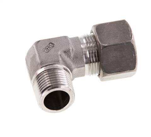 R 1/2'' Male x 16S Stainless steel 90 deg Elbow Compression Fitting 400 Bar DIN 2353