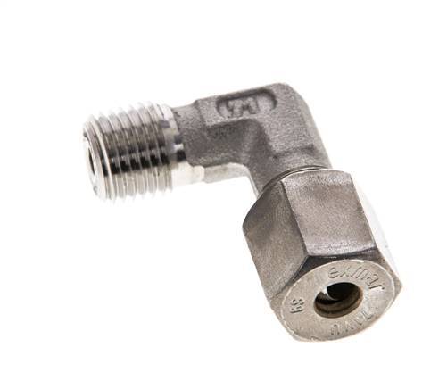 1/4'' NPT Male x 6S Stainless steel 90 deg Elbow Compression Fitting 630 Bar DIN 2353