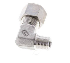 1/4'' NPT Male x 12L Stainless steel 90 deg Elbow Compression Fitting 315 Bar DIN 2353
