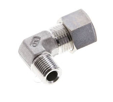 1/4'' NPT Male x 12L Stainless steel 90 deg Elbow Compression Fitting 315 Bar DIN 2353