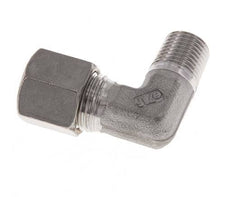R 1/4'' Male x 8S Stainless steel 90 deg Elbow Compression Fitting 630 Bar DIN 2353