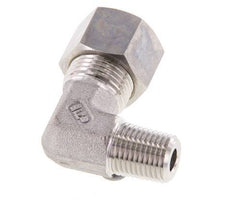 R 1/4'' Male x 12L Stainless steel 90 deg Elbow Compression Fitting 315 Bar DIN 2353