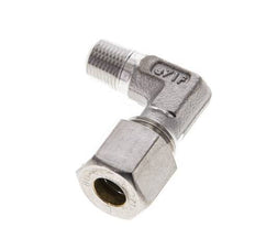 1/8'' NPT Male x 8L Stainless steel 90 deg Elbow Compression Fitting 315 Bar DIN 2353