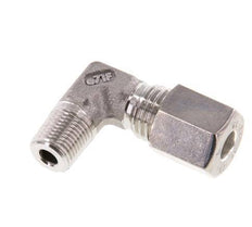 R 1/8'' Male x 6L Stainless steel 90 deg Elbow Compression Fitting 315 Bar DIN 2353